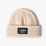 Women Beanies Autumn and Winter Jacquard Letters Men Skullcap Knitted Hat Women Woolen Cap