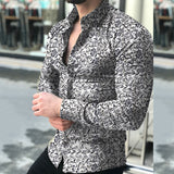 Men Spring Shirts Casual Women Tops Shirt Printed Fashionable Large Size Long Sleeve Shirt Men's Shirt