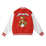 Mens Fall Outfits Color Blocking Baseball Uniform Pilot Jacket Coat Winter