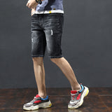 Men Jean Shorts Men's Jeans Summer Denim Shorts Men's Fifth Pants Men's Loose