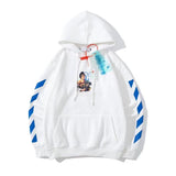 Autumn And Winter Women Holding Flowers Basket Pattern Velvet Padded Hooded Sweatshirt