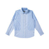 Men Shacket Long Sleeve Autumn Shirt Autumn Color Contrast Patchwork Youth Fashion Casual Shirt