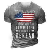 Man T Shirt  Casual round Neck Spot Heat Transfer Patch Printed
