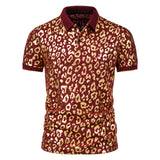 Men Shirt Fashion Slim Fit Shirt Short Sleeve Shirt Large Size Casual Top Summer Men's Fashion Print Short Sleeve Lapel