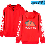 Chainsaw Man Hoodie Anime Peripheral Printed Zipper Hooded