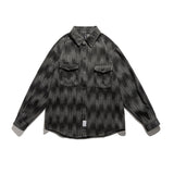 Men Shacket Long Sleeve Autumn Shirt Autumn Hip Hop Gradient Color Loose Fashion Youth Shirt Men