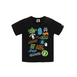 A Ape Print for Kids T Shirt Summer Children's Cotton Short-Sleeved T-shirt