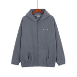 Fog Essentials Zipper Hoodie Autumn and Winter Fog Simple Solid Color Men's and Women's Same Style Lambswool Hooded Jacket