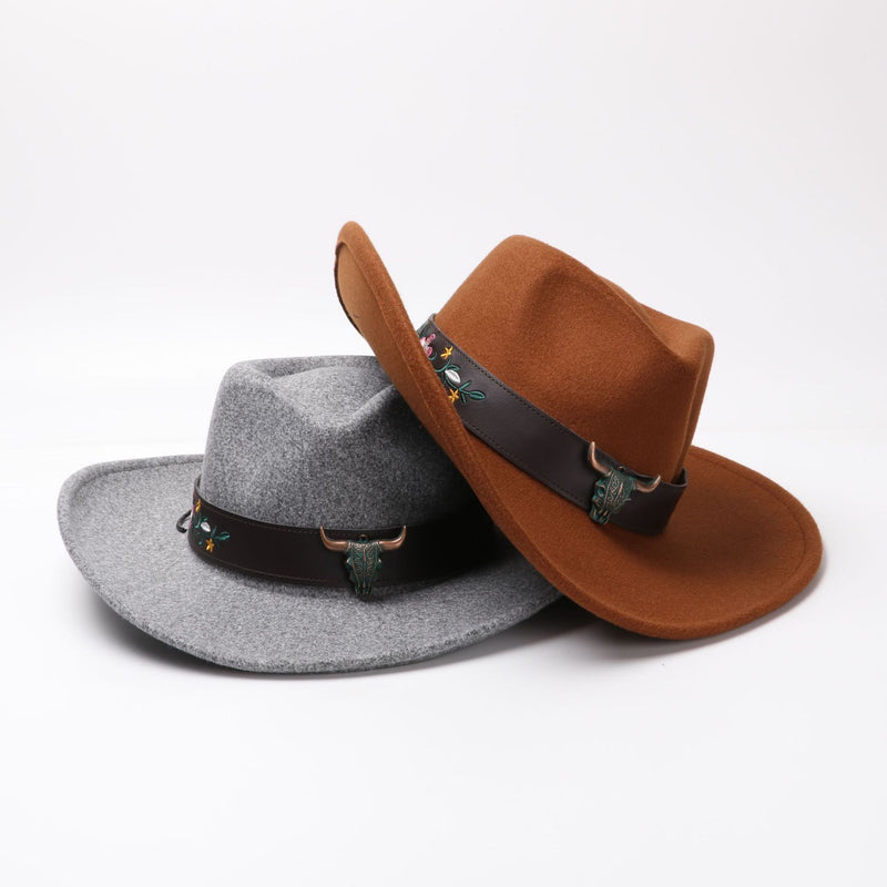 Bullhide Denim Hat Autumn and Winter Jazz Cowboy Hat Top Hat