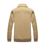 Veste Homme Mi Saison Spring and Autumn Men's Lapel Washed Cotton Jacket Autumn Cargo Jacket Coat plus Size Men's Clothing