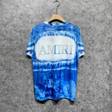 Amiri T Shirt Tie-Dye Pattern Letter Print Casual