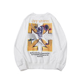 Autumn And Winter Astronaut Ladder Arrow Pattern Terry Sweater Men And Women