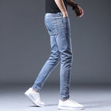 Man Spring Summer Jeans Spring Slim-Fitting Stretch Jeans Men's Jeans