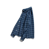 Men Shacket Long Sleeve Autumn Shirt Fall Lapels Cardigan Casual Plaid Shirt