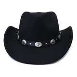 Wester Hats Men 'S And Women 'S Woolen Western Ethnic Style Peach Top Denim Hat