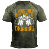 Man T Shirt Black round Neck Loose Print