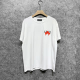 Amiri T Shirt Red Heart Printing Round Neck