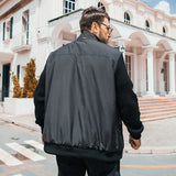 Men plus Size Coats Winter Fleece Padded Jacket Coat Cold-Proof Warm Velvet Stand Collar