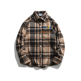 Men Shacket Long Sleeve Autumn Shirt Fall Campus Towel Embroidery Men's Shirt