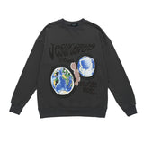 Men Fall Outfits Vintage Oversize Sweater Pullover Couple's Tops