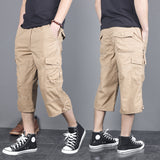 Men's Capris Pants below the Knee Shorts Summer Loose Large Size Men's Outdoor Overalls Shorts