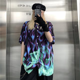 Harajuku Clothing Men's Casual Shirts Summer Men's and Women's Loose Short Sleeve Shirt Shirt