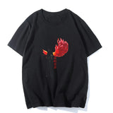Anime Tshirts Aesthetic Men's Shirt Anime plus Size Men's Comfort Printing round Neck Short Sleeve T-shirt