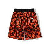 A Bath Ape Shorts Camouflage Red Shorts Beach Pants