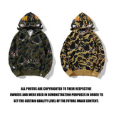 A Ape Print Jacket Autumn and Winter Camouflage Men's and Women's Casual Camouflage Thin Sweater Baggy Coat