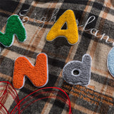 Men Shacket Long Sleeve Autumn Shirt Fall Campus Towel Embroidery Men's Shirt