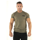 Slim Fit Muscle Gym Men T Shirt Men Rugged Style Workout Tee Tops Muscle Workout Brothers Men's Casual Running Exercise Slim Stretch Cotton Short Sleeve T-shirt