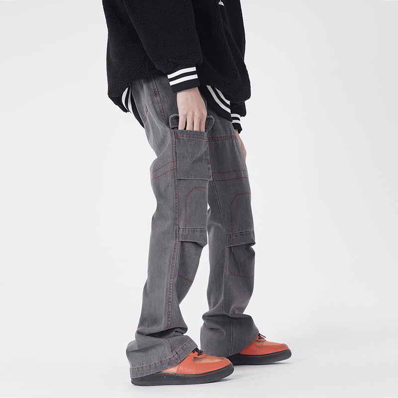 Jeans Printed Men's plus Size Retro Sports Trousers Trousers Men's Jeans