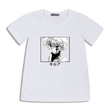 Anime Tshirts Aesthetic Men's Shirt Summer Anime Print Printed Cotton Short-Sleeved T-shirt