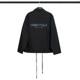 Fog Essentials Coats Autumn and Winter Fog Season 7 Double Line Letter Coach Jacket Men and Women Same Style