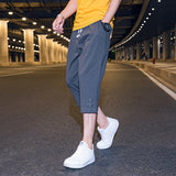 Men's Capris Pants below the Knee Shorts Men's Summer Loose Casual