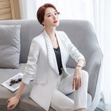 Women Pants Suit Uniform Designs Formal Style Office Lady Bussiness Attire Fashion Spring And Autumn Formal Suit Work Clothes