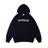 Men Fall Outfits Simple Letters Embroidered Hoodie Retro Loose Couple Hoodies