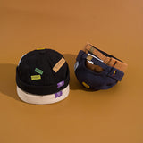 Mens Beanies Hat Female Retro Street Brimless Hip Hop Brush Cut Skullcap Men