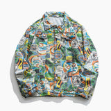 Graffiti Denim Jacket Autumn Graffiti Camouflage Denim Jacket Jacket