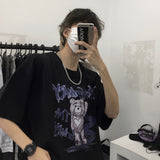 Harajuku Clothing Men's Tshirt Classic Shirts Summer Vintage Printed Casual round Neck Short Sleeves T-shirt for Men