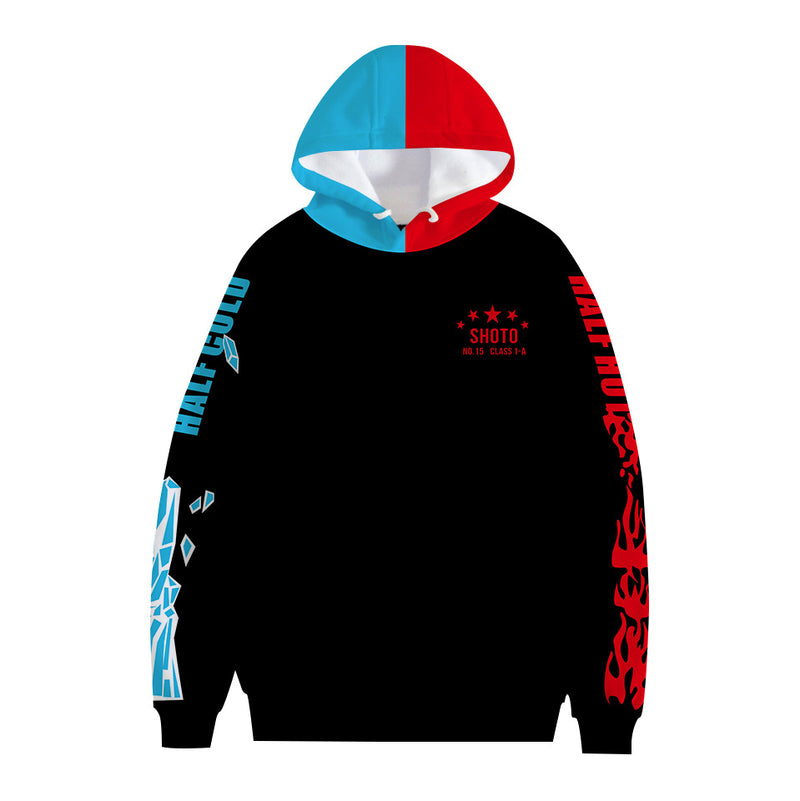 Split Hoodie Demons and Angels Hero Academy Stitching Two-Tone Hooded