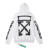 Printed Loose Casual Hooded Sweater Jacket
