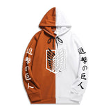 Split Hoodie Demons and Angels Attack Giant Hooded Stitching Two-Tone