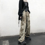 Harajuku Clothing Men Classic Retro Pants Straight Leg Pant Vintage High Waist Casual Pants Men and Women Wide Leg Pants Trousers