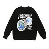 Men Fall Outfits Vintage Oversize Sweater Pullover Couple's Tops