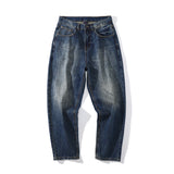 Mens Fall Fall Vintage Casual Loose Wide Leg Pants High Street Straight-Leg Ankle-Banded Pants