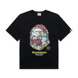 A Ape Print T Shirt Cartoon Anime Loose Summer Casual T-shirt