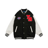 Men Fall Outfits Contrast Color Bomber Jacket Coat