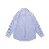 Men Shacket Long Sleeve Autumn Shirt Autumn Comely Turn-down Collar Striped Patch Long Sleeves Casual Shirt