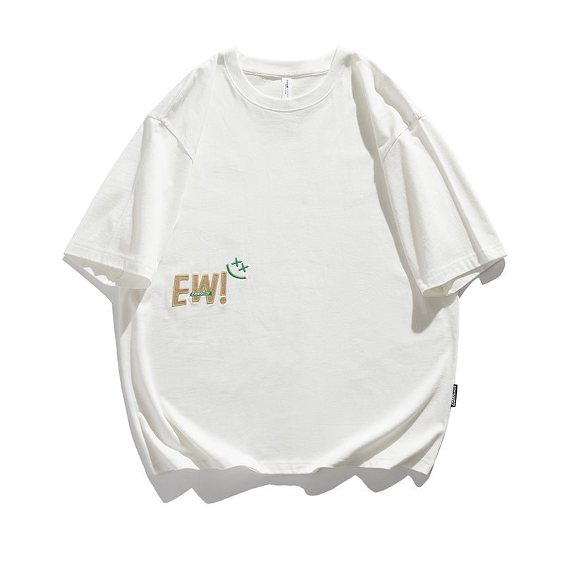 2022 Summer Man T Shirt Letter Embroidered Crew Neck